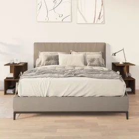 Mesitas de noche 2 uds contrachapada marrón roble 35x35x55 cm de , Mesitas de noche - Ref: Foro24-815188, Precio: 69,49 €, De...
