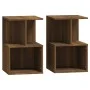 Bedside tables 2 units plywood brown oak 35x35x55 cm by , Nightstands - Ref: Foro24-815188, Price: 69,49 €, Discount: %