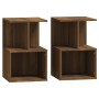 Nachttische 2 Stück aus braunem Eichenfurnier 35x35x55 cm von , Nachttische - Ref: Foro24-815188, Preis: 70,76 €, Rabatt: %