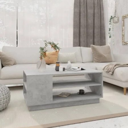 Engineered wood gray concrete coffee table 102x55x43 cm by , Coffee table - Ref: Foro24-810284, Price: 72,85 €, Discount: %
