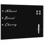 Pizarra magnética de pared negra vidrio 80x60 cm