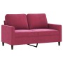 Juego de sofás con cojines 3 piezas terciopelo rojo tinto by , Sofas - Ref: Foro24-3201510, Price: 449,65 €, Discount: %
