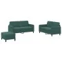 Juego de sofás 3 piezas terciopelo verde oscuro by , Sofas - Ref: Foro24-3201986, Price: 513,16 €, Discount: %