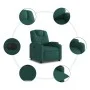 Sillón reclinable eléctrico tela verde oscuro de , Sillones - Ref: Foro24-3204350, Precio: 250,55 €, Descuento: %