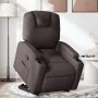 Sillón reclinable elevable tela marrón oscuro de , Sillones - Ref: Foro24-3204373, Precio: 284,08 €, Descuento: %