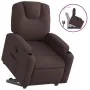Sillón reclinable elevable tela marrón oscuro de , Sillones - Ref: Foro24-3204373, Precio: 284,08 €, Descuento: %