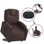 Sillón reclinable elevable tela marrón oscuro de , Sillones - Ref: Foro24-3204373, Precio: 284,08 €, Descuento: %