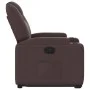 Sillón reclinable elevable tela marrón oscuro de , Sillones - Ref: Foro24-3204373, Precio: 284,08 €, Descuento: %