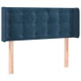 Cabecero con LED de terciopelo azul oscuro 93x16x78/88 cm