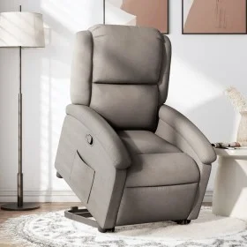Sillón reclinable elevable tela gris taupe by , Armchairs - Ref: Foro24-3204172, Price: 274,29 €, Discount: %