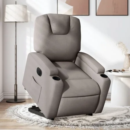 Sillón eléctrico reclinable elevable de tela gris taupe de , Sillones - Ref: Foro24-3204400, Precio: 331,12 €, Descuento: %