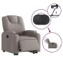Sillón eléctrico reclinable elevable de tela gris taupe de , Sillones - Ref: Foro24-3204400, Precio: 331,12 €, Descuento: %