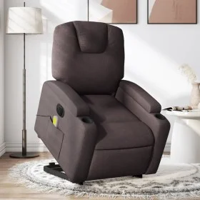 Elektrischer, verstellbarer Massage-Fernsehsessel aus dunkelbraunem Stoff. von , Sessel - Ref: Foro24-3204409, Preis: 354,65 ...