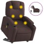 Sillón masaje eléctrico reclinable elevable tela marrón oscuro by , Armchairs - Ref: Foro24-3204409, Price: 326,40 €, Discoun...