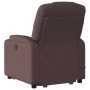 Sillón masaje eléctrico reclinable elevable tela marrón oscuro by , Armchairs - Ref: Foro24-3204409, Price: 326,40 €, Discoun...