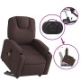 Sillón masaje eléctrico reclinable elevable tela marrón oscuro by , Armchairs - Ref: Foro24-3204409, Price: 326,40 €, Discoun...