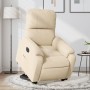 Sillón eléctrico reclinable elevable tela microfibra crema by , Armchairs - Ref: Foro24-3204947, Price: 325,70 €, Discount: %