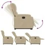 Sillón eléctrico reclinable elevable tela microfibra crema by , Armchairs - Ref: Foro24-3204947, Price: 352,87 €, Discount: %