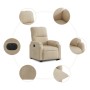 Sillón eléctrico reclinable elevable tela microfibra crema by , Armchairs - Ref: Foro24-3204947, Price: 325,70 €, Discount: %