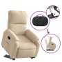 Sillón eléctrico reclinable elevable tela microfibra crema by , Armchairs - Ref: Foro24-3204947, Price: 325,70 €, Discount: %