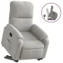 Verstellbarer Aufstehsessel aus hellgrauem Mikrofasergewebe. von , Sessel - Ref: Foro24-3204930, Preis: 302,45 €, Rabatt: %