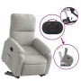 Verstellbarer Aufstehsessel aus hellgrauem Mikrofasergewebe. von , Sessel - Ref: Foro24-3204930, Preis: 281,99 €, Rabatt: %