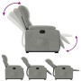 Verstellbarer Aufstehsessel aus hellgrauem Mikrofasergewebe. von , Sessel - Ref: Foro24-3204930, Preis: 281,99 €, Rabatt: %