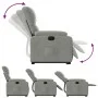 Verstellbarer Aufstehsessel aus hellgrauem Mikrofasergewebe. von , Sessel - Ref: Foro24-3204930, Preis: 302,45 €, Rabatt: %