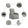 Verstellbarer Aufstehsessel aus hellgrauem Mikrofasergewebe. von , Sessel - Ref: Foro24-3204930, Preis: 281,99 €, Rabatt: %