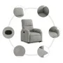 Verstellbarer Aufstehsessel aus hellgrauem Mikrofasergewebe. von , Sessel - Ref: Foro24-3204930, Preis: 302,45 €, Rabatt: %