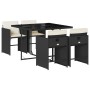 Set de muebles jardín 5 pzas con cojines ratán sintético negro de , Conjuntos de jardín - Ref: Foro24-3211074, Precio: 237,83 €