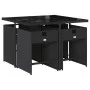 Set de muebles jardín 5 pzas con cojines ratán sintético negro de , Conjuntos de jardín - Ref: Foro24-3211074, Precio: 298,81...