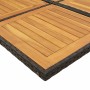Set de comedor de jardín 7 pzas y cojines ratán sintético negro by , Garden sets - Ref: Foro24-3211095, Price: 458,88 €, Disc...