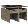 Set comedor de jardín 5 piezas con cojines ratán sintético gris de , Conjuntos de jardín - Ref: Foro24-3211076, Precio: 309,3...