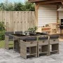 Set comedor jardín 7 pzas y cojines ratán sintético gris de , Conjuntos de jardín - Ref: Foro24-3211088, Precio: 462,18 €, De...