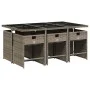 Set comedor jardín 7 pzas y cojines ratán sintético gris de , Conjuntos de jardín - Ref: Foro24-3211088, Precio: 462,18 €, De...