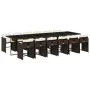 Set muebles de jardín 13 pzas y cojines ratán sintético marrón by , Garden sets - Ref: Foro24-3211125, Price: 934,94 €, Disco...