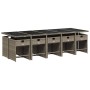 Set de comedor de jardín 11 pzas y cojines ratán sintético gris by , Garden sets - Ref: Foro24-3211112, Price: 707,28 €, Disc...