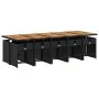 Set de comedor jardín 11 pzas con cojines ratán sintético negro de , Conjuntos de jardín - Ref: Foro24-3211119, Precio: 875,7...