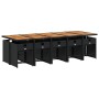 Set de comedor jardín 11 pzas con cojines ratán sintético negro by , Garden sets - Ref: Foro24-3211119, Price: 766,95 €, Disc...