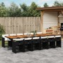 Set comedor de jardín con cojines 13 pzas ratán sintético negro de , Conjuntos de jardín - Ref: Foro24-3211131, Precio: 897,2...