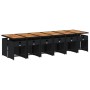 Set comedor de jardín con cojines 13 pzas ratán sintético negro de , Conjuntos de jardín - Ref: Foro24-3211131, Precio: 897,2...