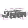 Garten-Essgruppe mit 13-teiligen Kissen aus schwarzem Kunststoff-Rattan. von , Gartensets - Ref: Foro24-3211167, Preis: 743,5...