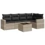 Set de sofás de jardín 6 pzas y cojines ratán sintético gris de , Conjuntos de jardín - Ref: Foro24-3218932, Precio: 409,49 €...