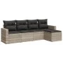 Set de sofás jardín y cojines 5 pzas ratán sintético gris claro by , Garden sets - Ref: Foro24-3218882, Price: 318,15 €, Disc...