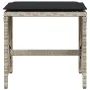 Gartenhocker und Kissen 4 Stück aus hellem grauem PE-Rattan 41x41x36cm. von , Hocker für den Außenbereich - Ref: Foro24-36506...