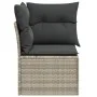 Sofá esquinero de jardín con cojines ratán sintético gris claro by , Outdoor sofas - Ref: Foro24-366191, Price: 94,11 €, Disc...