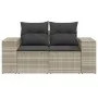 Sofá de jardín con cojines 2 plazas ratán sintético gris claro by , Outdoor sofas - Ref: Foro24-366198, Price: 188,54 €, Disc...