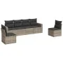 Set de sofás de jardín 6 pzas y cojines ratán sintético gris by , Garden sets - Ref: Foro24-3218802, Price: 402,29 €, Discoun...