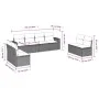 Gartensofa-Set, 8-teilig, mit grauen Kissen aus synthetischem Rattan. von , Gartensets - Ref: Foro24-3218842, Preis: 514,36 €...